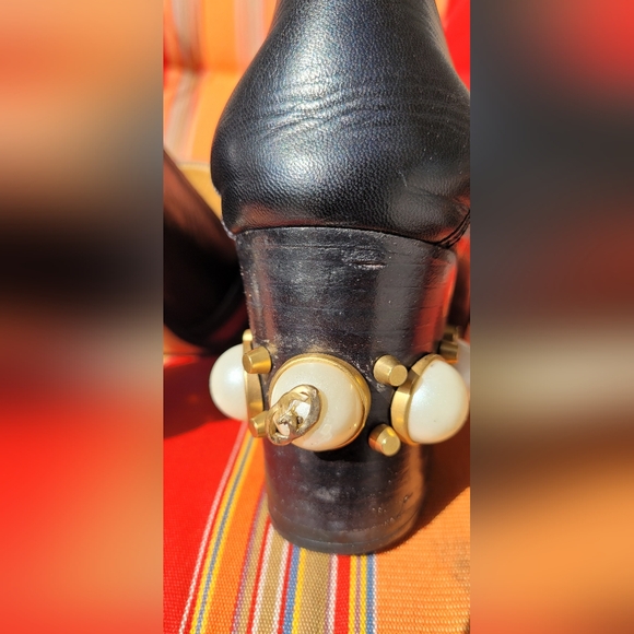 Gucci Black Peyton Loafer Pearl Heel Shoes Size 5 - Picture 16 of 16